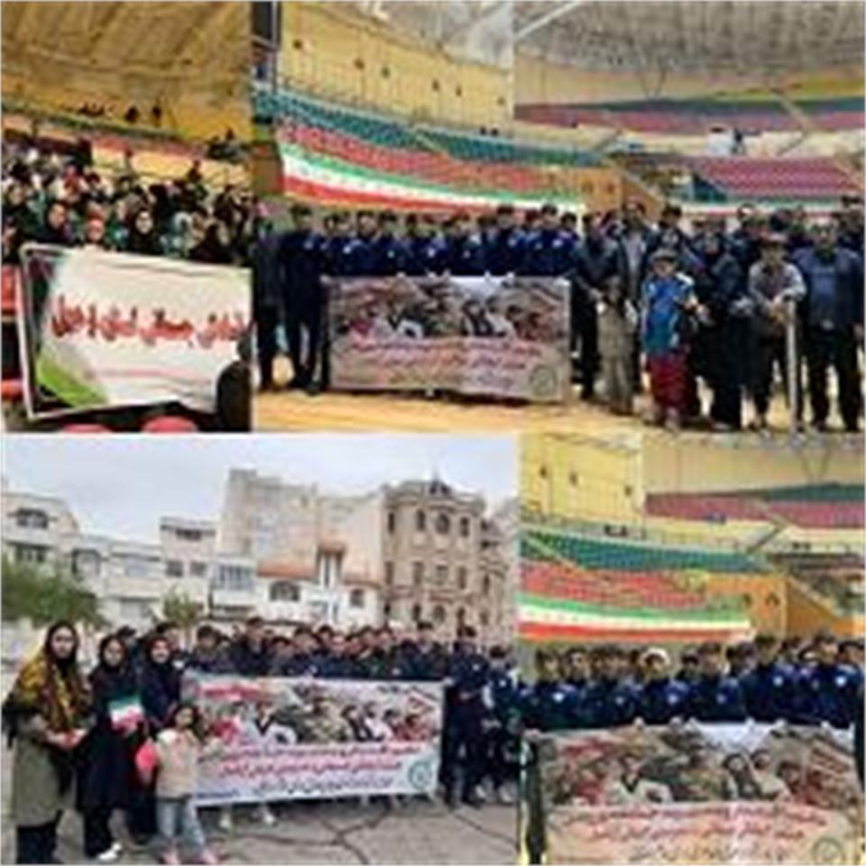 حضور باشکوه هیات آمادگی جسمانی و تندرستی استان اردبیل در رژه «جان‌فدایان ایران» در اردبیل با حضور گسترده اعضای هیئت و ورزشکاران